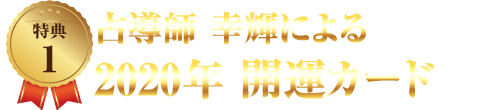 占導ダイアリー特典:開運カード
